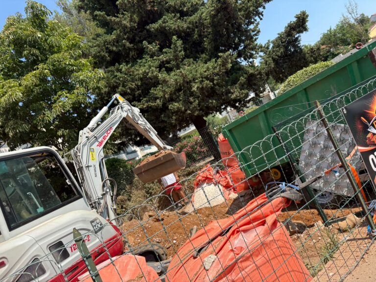 Chantier de terrassement en cours
